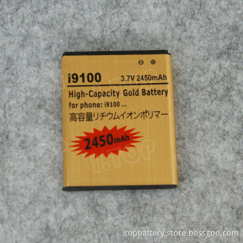 3.7V 2450mAh Gold Battery for Samsung Galaxy S2 i9100,made in china